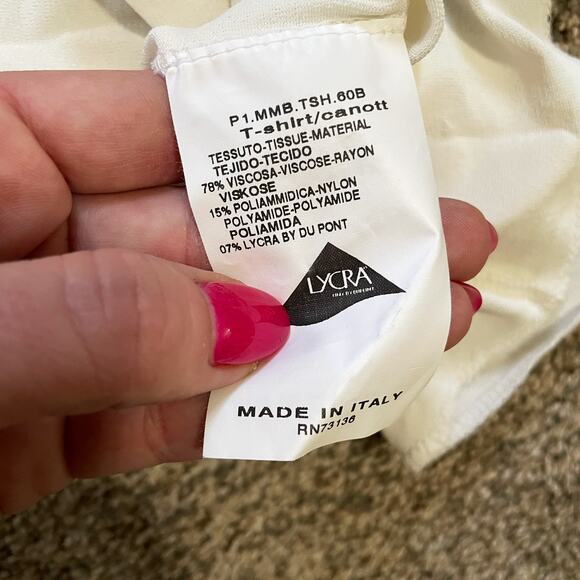 Max Mara White Sleeveless Blouse Size Medium - Picture 5 of 7